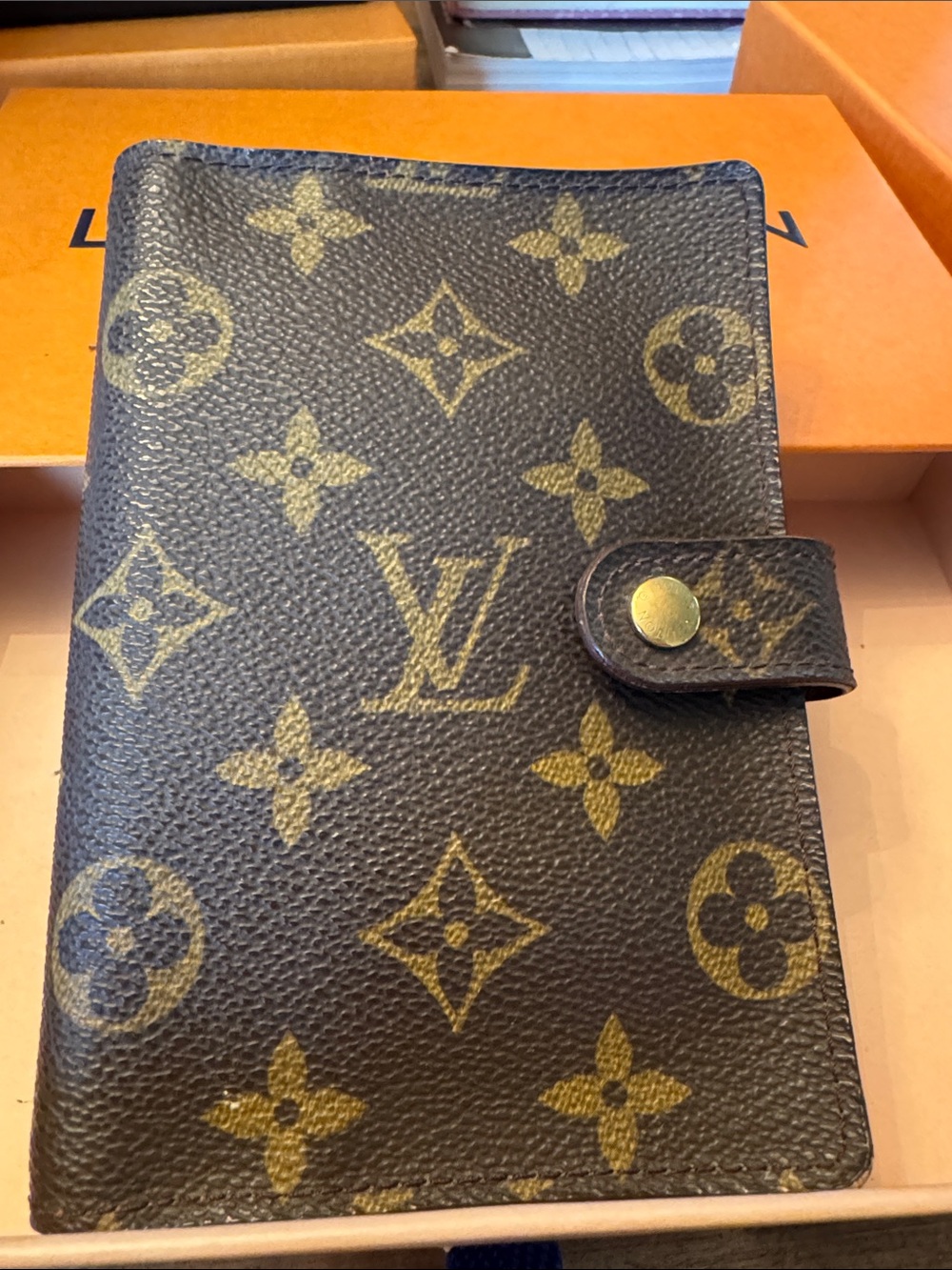 Louis Vuitton Monogram Canvas Agenda PM Cover - Brown & Gold